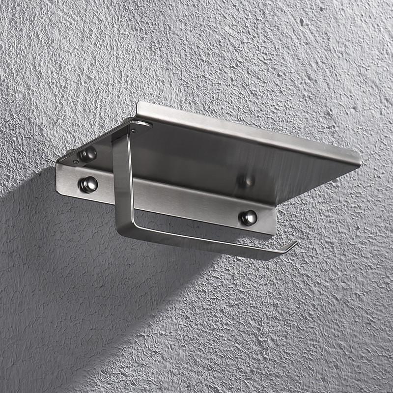 Тримач туалетного паперу IwConcept K6 SS-304 з поличкою із нержавіючої сталі Хром (1928) - фото 4 Тримач туалетного паперу IwConcept K6 SS-304 з поличкою із нержавіючої сталі Хром (1928) - фото 4