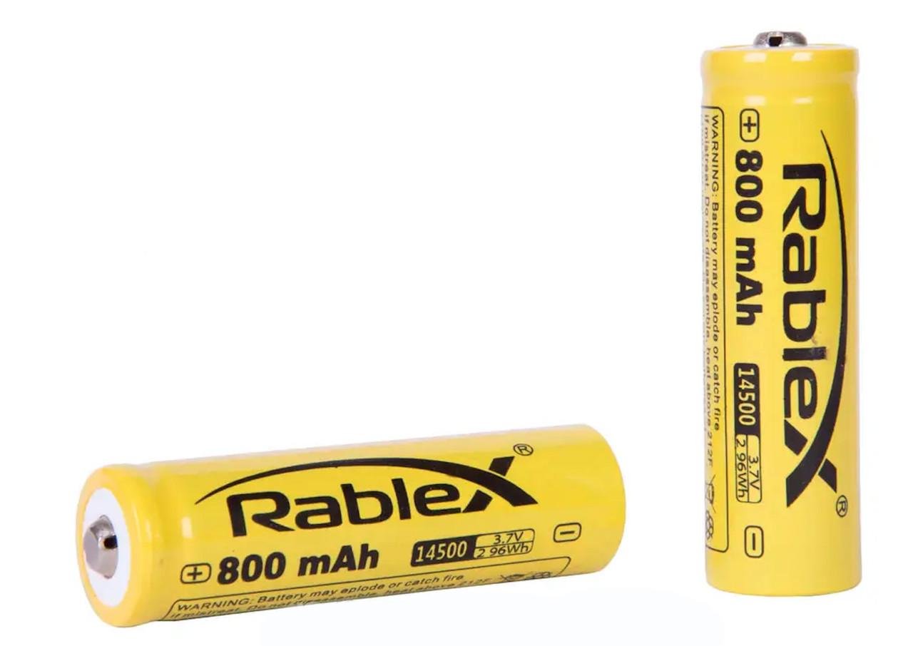 Акумулятор літій-іонний Rablex 14500 800 mAh 3,7 V Жовтий (2260257944) - фото 2