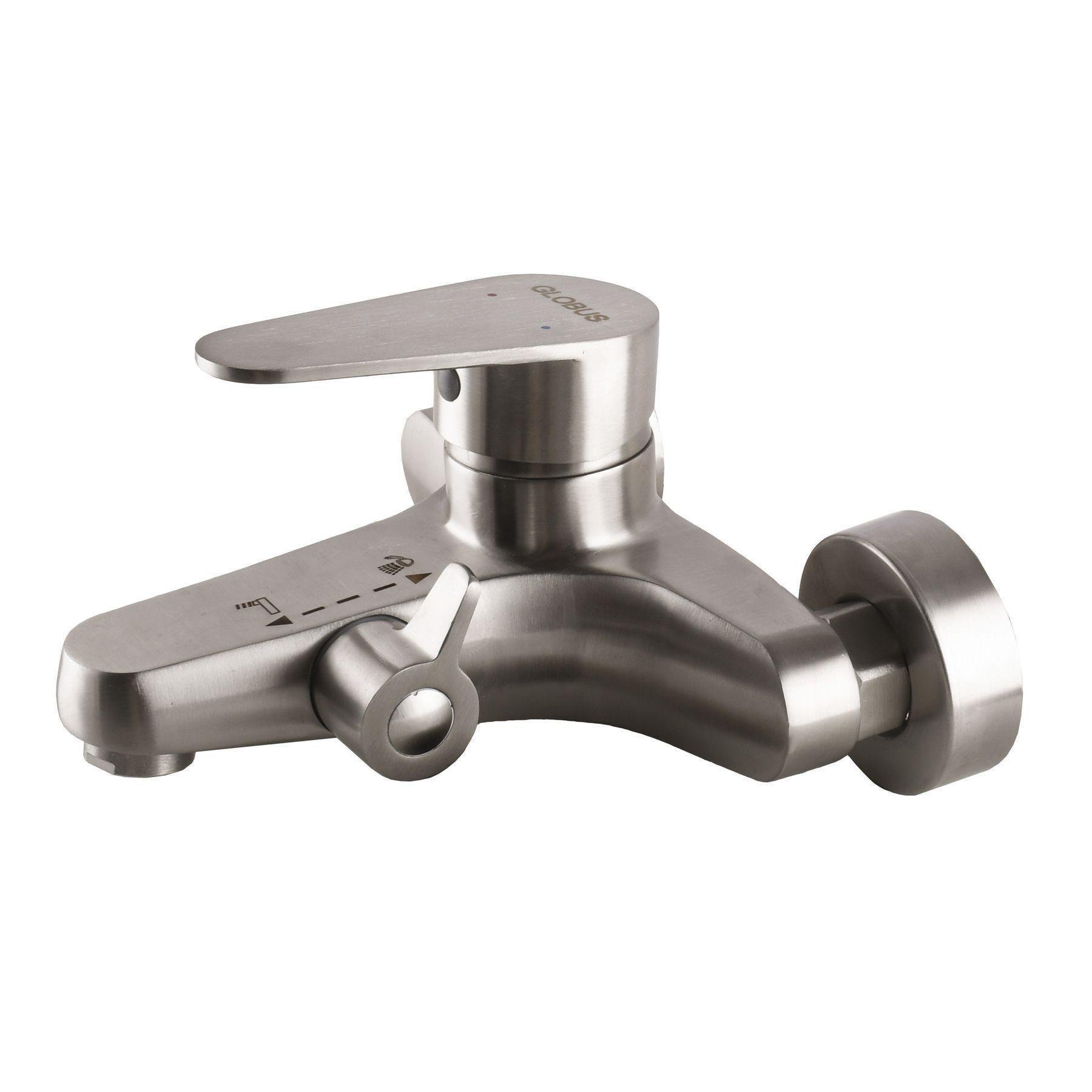 Смеситель для ванны GLux MAIN SM-102N с душевым комплектом Сатин (22003) Смеситель для ванны GLux MAIN SM-102N с душевым комплектом Сатин (22003)