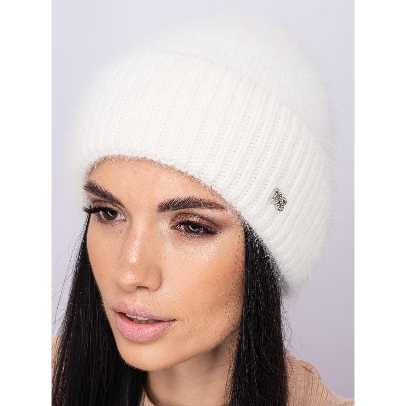 Шапка ангоровая женская Leks Медея one size Молочный - фото 1 Шапка ангоровая женская Leks Медея one size Молочный - фото 1