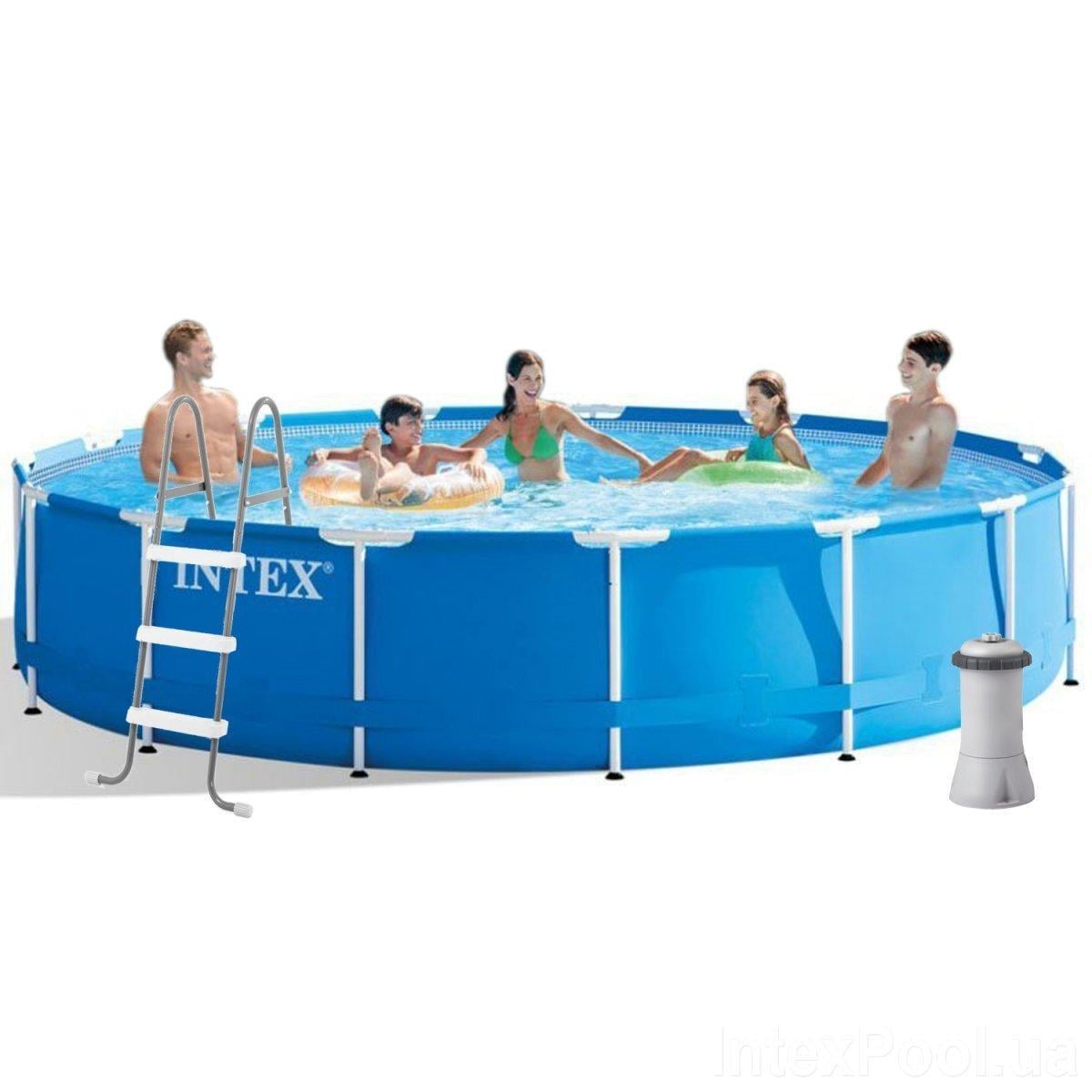 Бассейн каркасный Intex 28240 фильтр-насос/владельца/подстилка/тент 457x84 см (904747045)