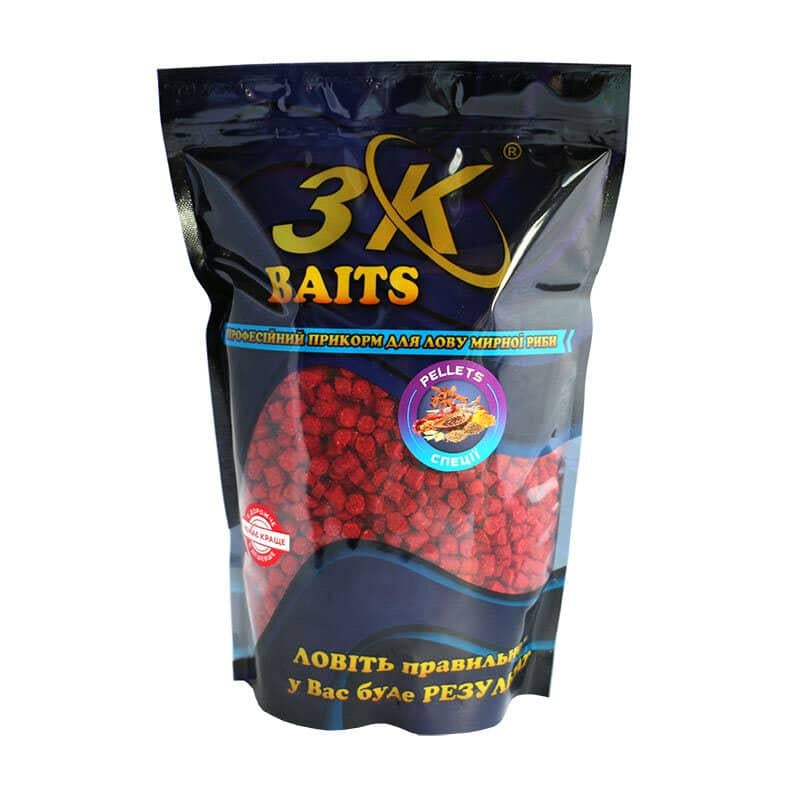 Пеллетс 3KBaits 6 мм 800 г Спеції (3KB1205)