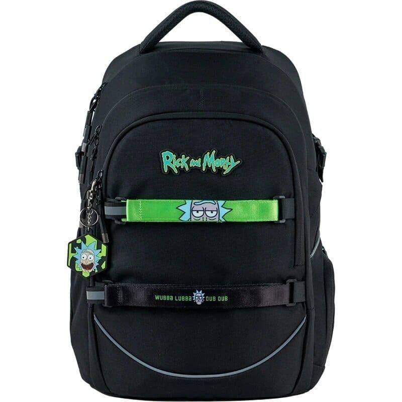 Школьный рюкзак подростковый KITE Education RM24-727L teens Rick and Morty 19,5 л Черный
