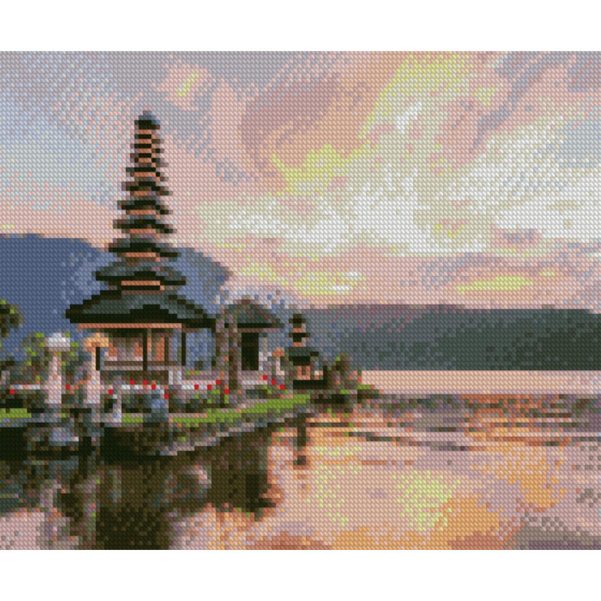 Алмазная мозаика Strateg Тибетский пейзаж 30х40 см (Str-HX185)