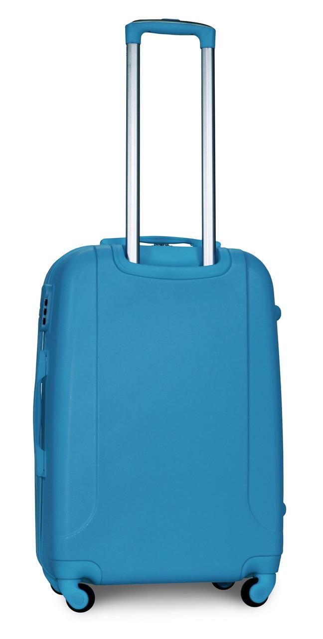 Чемодан пластиковый Fly 310 M средний на 4 колесах Голубой (CEKRBFL310MS4GOL) - фото 3