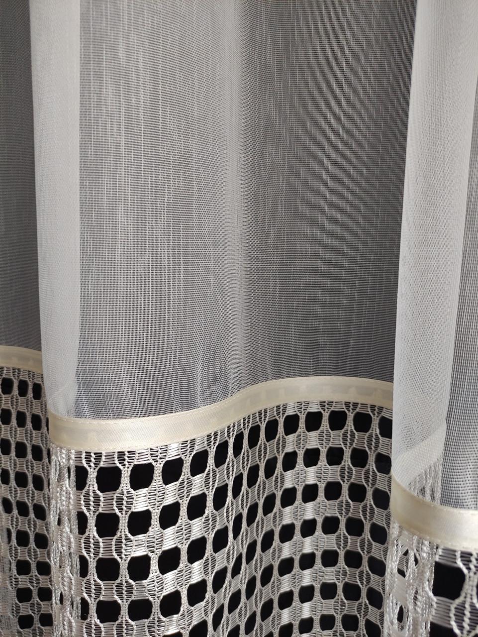 Тюль на окно 280х180 см Молочный - фото 2 Тюль на окно 280х180 см Молочный - фото 2