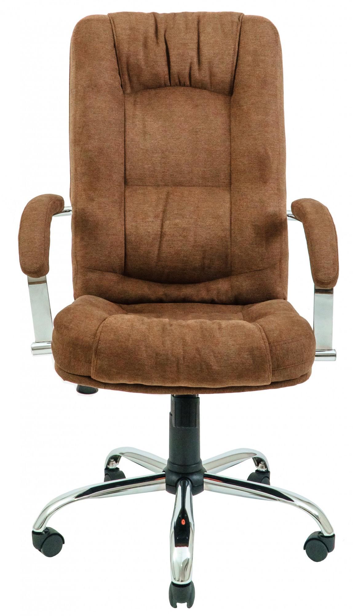 Кресло офисное компьютерное Alberto Мисти Brown Хром М1 Tilt Коричневый - фото 2