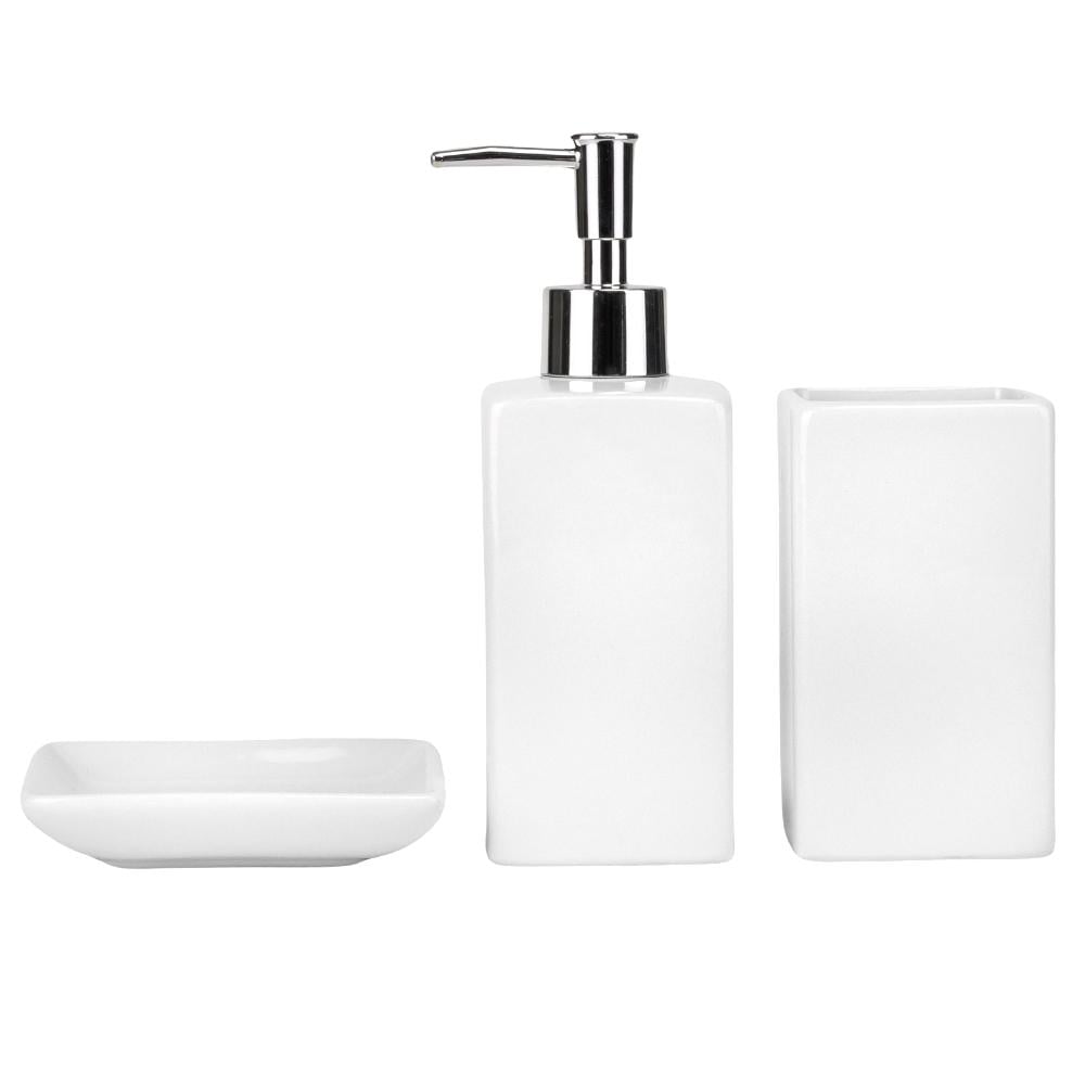 Набор для ванной комнаты Elisey Снежная чистота 18 см Белый (9190-001)