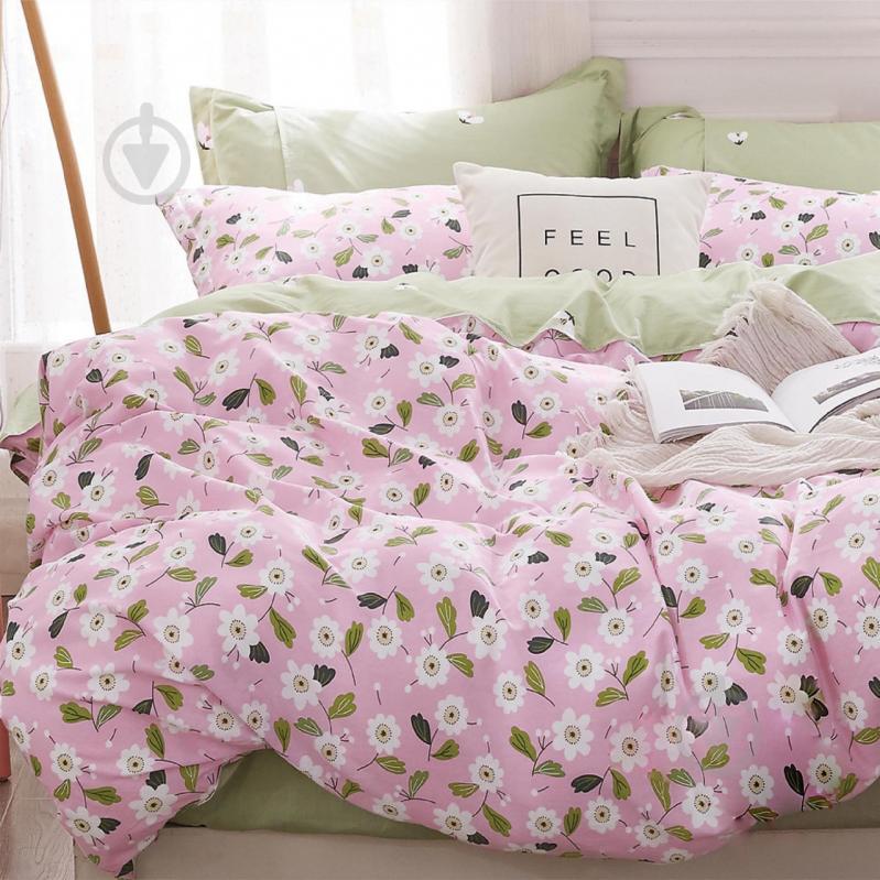 Постельное белье Viluta Сатин Твил 364 Евро Кремово-розовый (1005008)