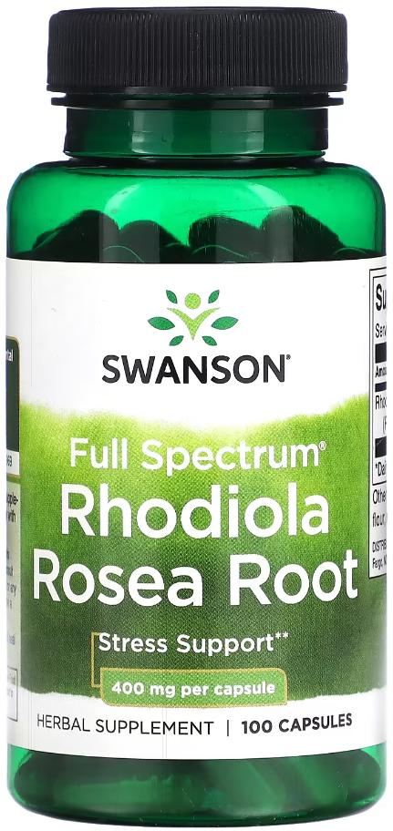 Родиола розовая полного спектра корень Swanson Full Spectrum Rhodiola Rosea Root 400 мг 100 капсул