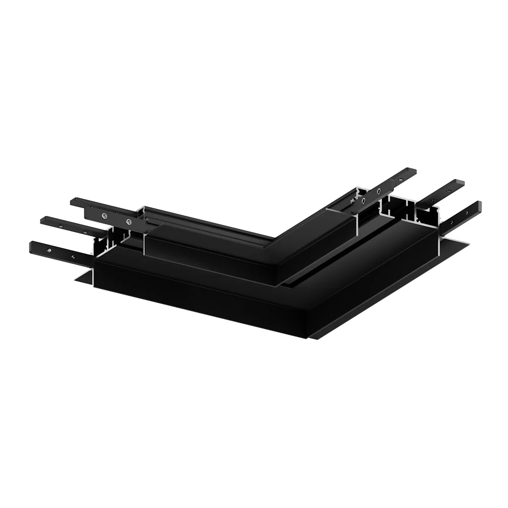 Угловой соединитель Bbcor к двухрядному карнизу скрытого монтажа G20/1 внутренний Черный (G20/1-CSI-W)