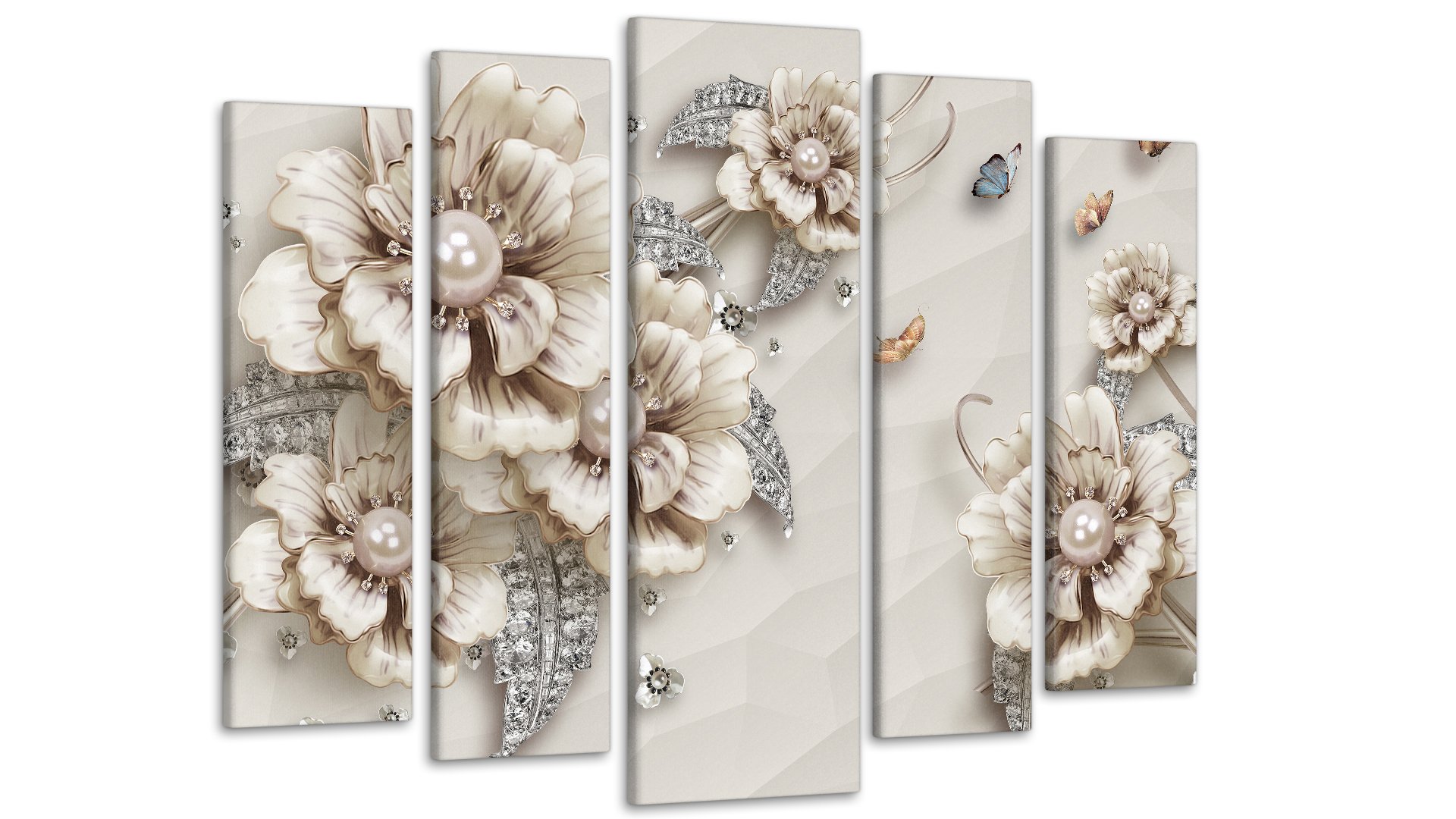 Картина модульная Абстракция Цветы 80х118 см (Art-413_5)