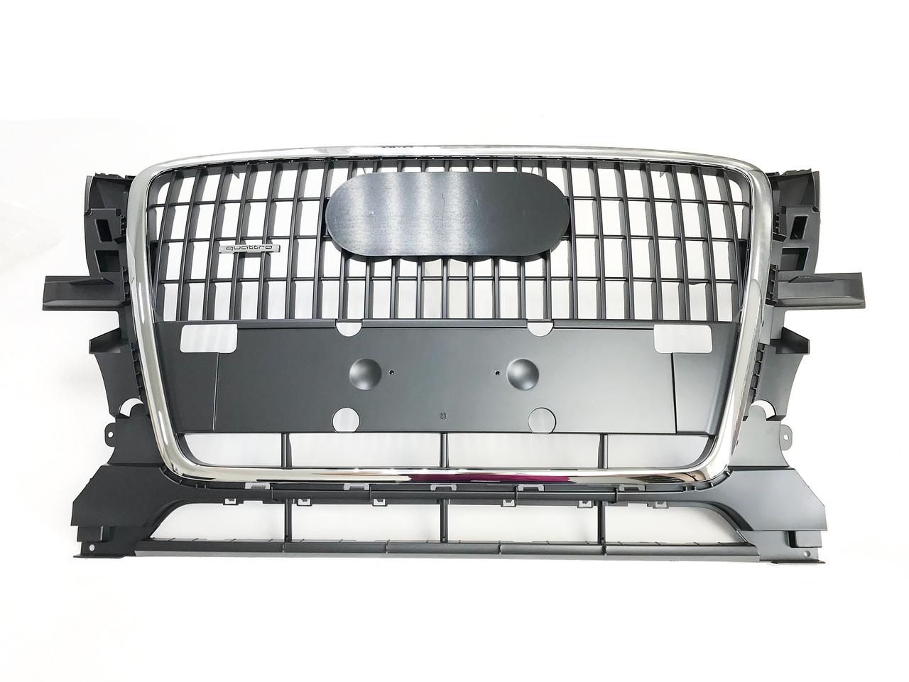 Решетка радиатора AVTM Audi Q5 2008-2012 хром./серый с отв.под п/троник без эмблемы 530735702