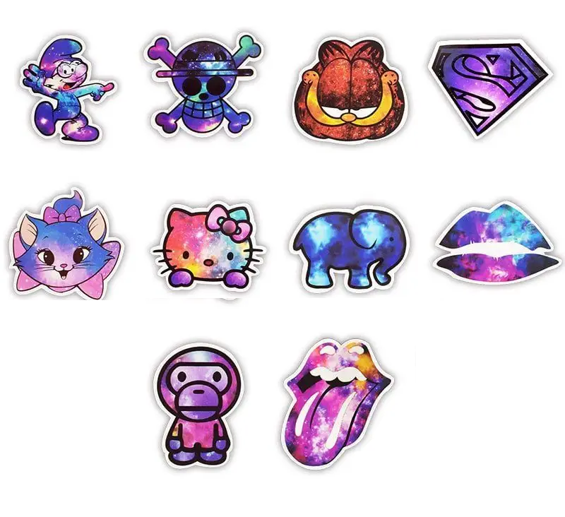 Набор наклеек Звездная мульти галактика для гаджета/телефона 10 шт. (10048)