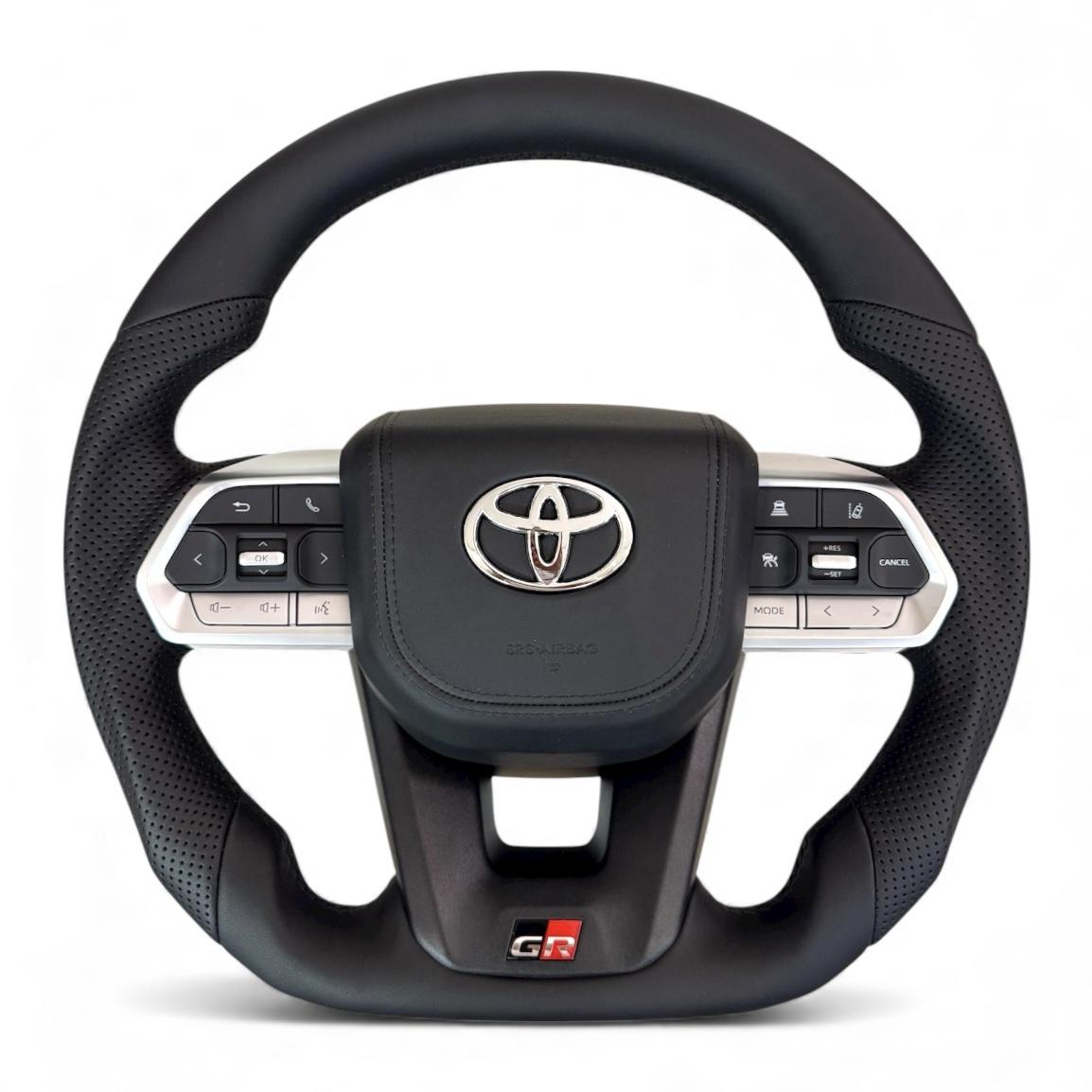 Кермо для Toyota Land Cruiser 200/Prado 150 GR з підігрівом шкіра зі скошеним низом подушка/обшита шкірою хром (28950045)