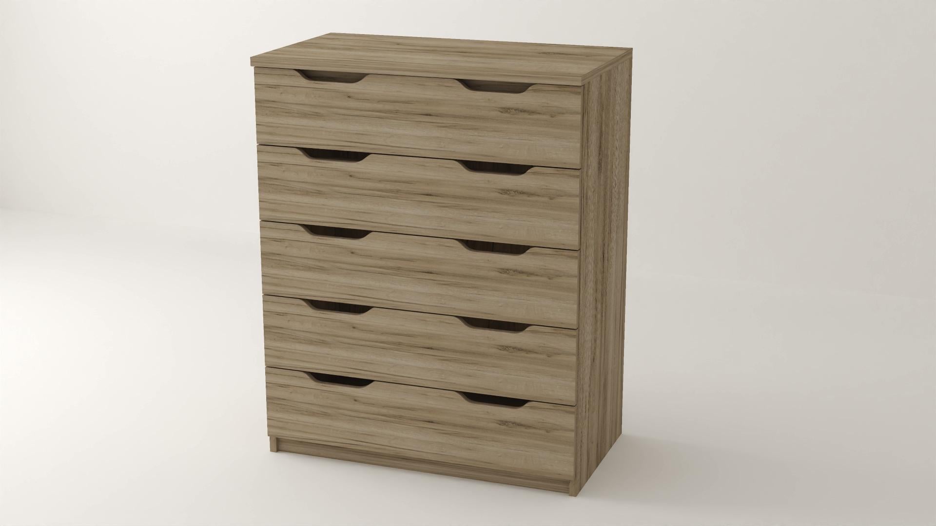 Комод Алекса ВК-49 85х45х100 см Дуб крафт серый