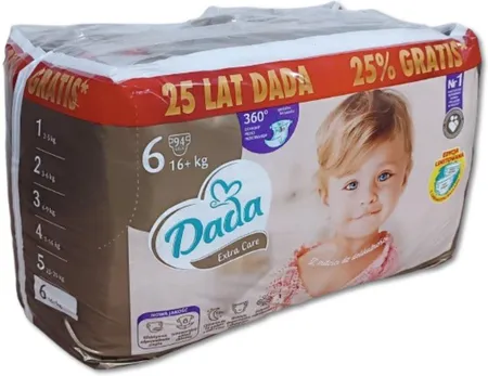 Підгузки Dada Extra Care розмір 6 16+ кг 94 шт. (13356510)