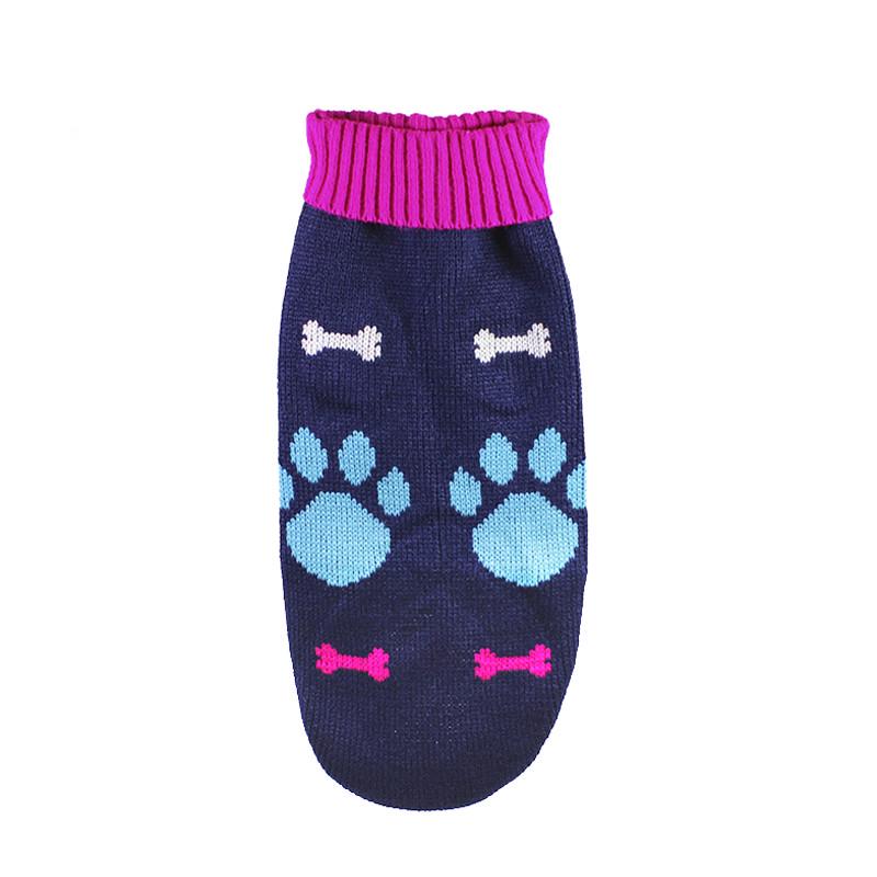 Светр для собак Taotaopets 357704 Лапки і кісточки XL Dark Blue