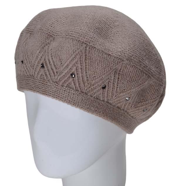 Берет женский Lirus Лайза двойной полушерстяной Бежевый (118917)