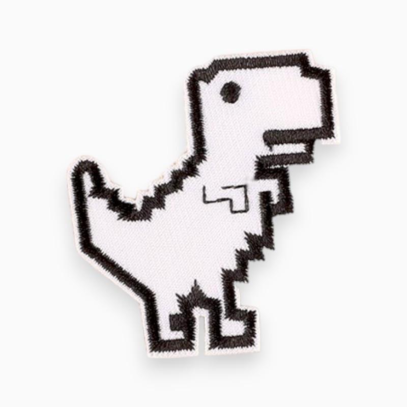 Термоаппликация Dinosaur pixel вышитая 5,3х4,9 см 1 шт. Белый (АК5349ж02)