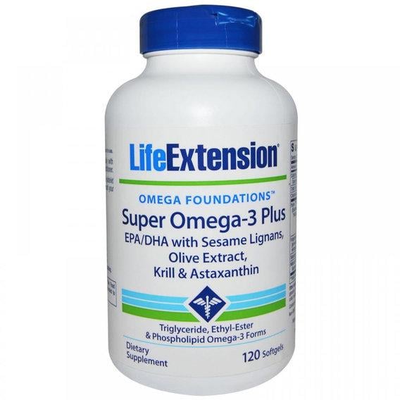 Омега 3 Life Extension Omega Foundations Super Omega-3 Plus 120 Softgels