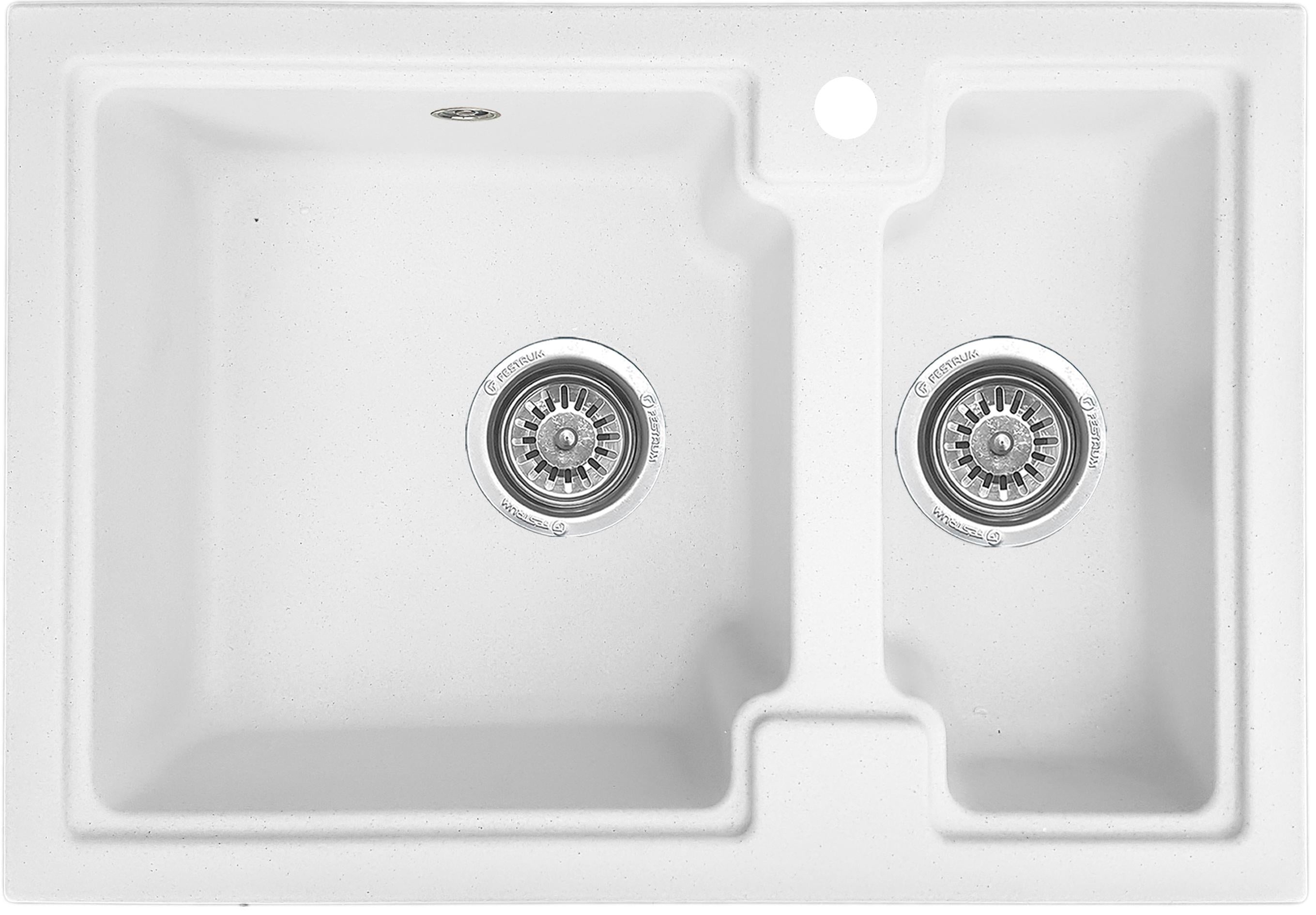 Мойка кухонная Valetti 43R 625х425 мм Белый