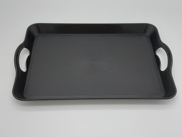 Поднос пластиковый прямоугольный для столовой 42х28/35х24х3,5 см (20129) - фото 2