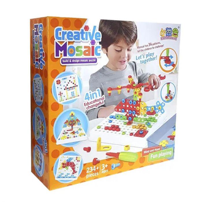Мозаика конструктор с шуруповертом Puzzle Creative TLH-28 193 детали (AR003732)