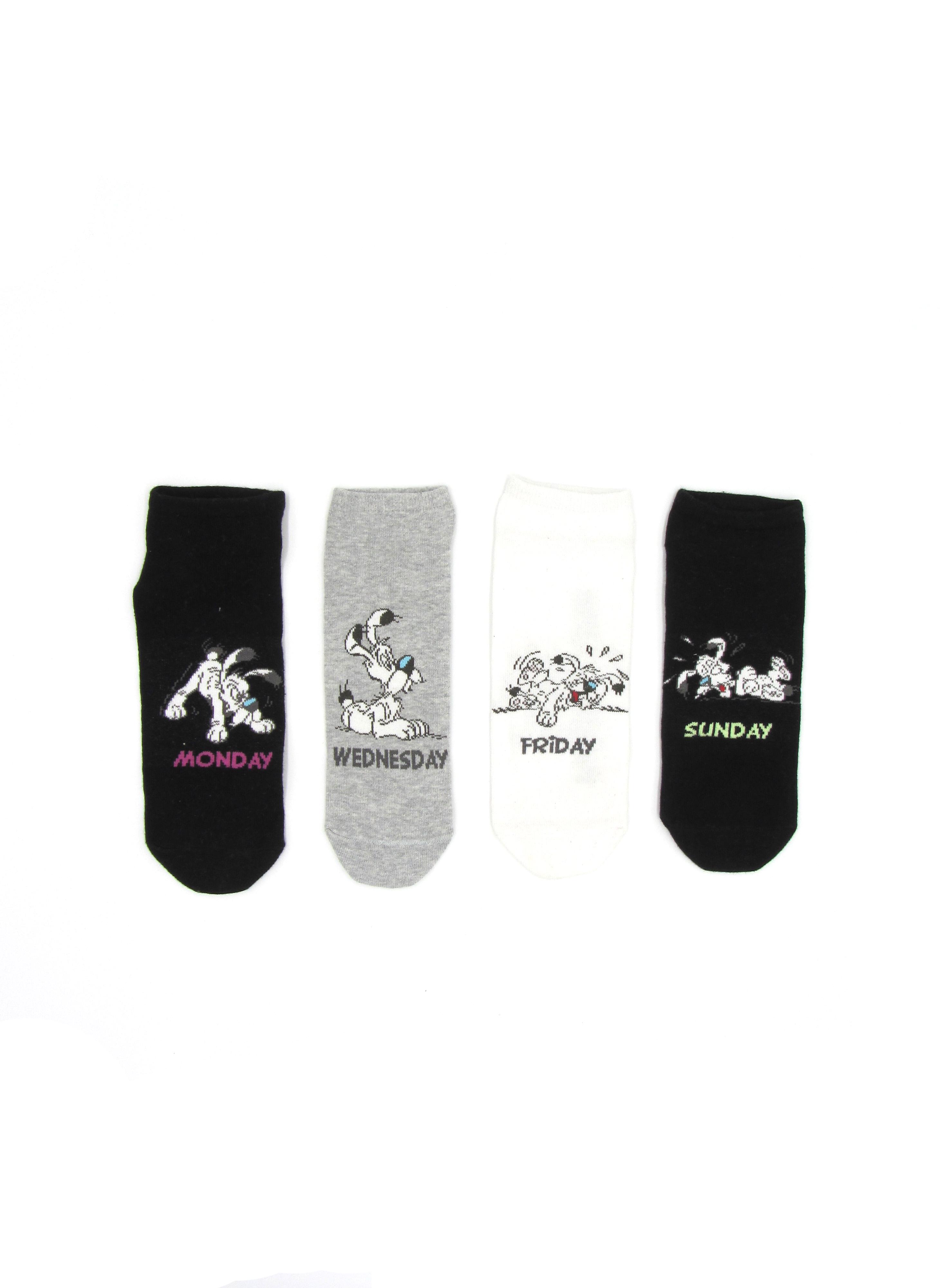 Шкарпетки C&A 4 пари р. 35-38 Сірий/Білий/Чорний (14440904)