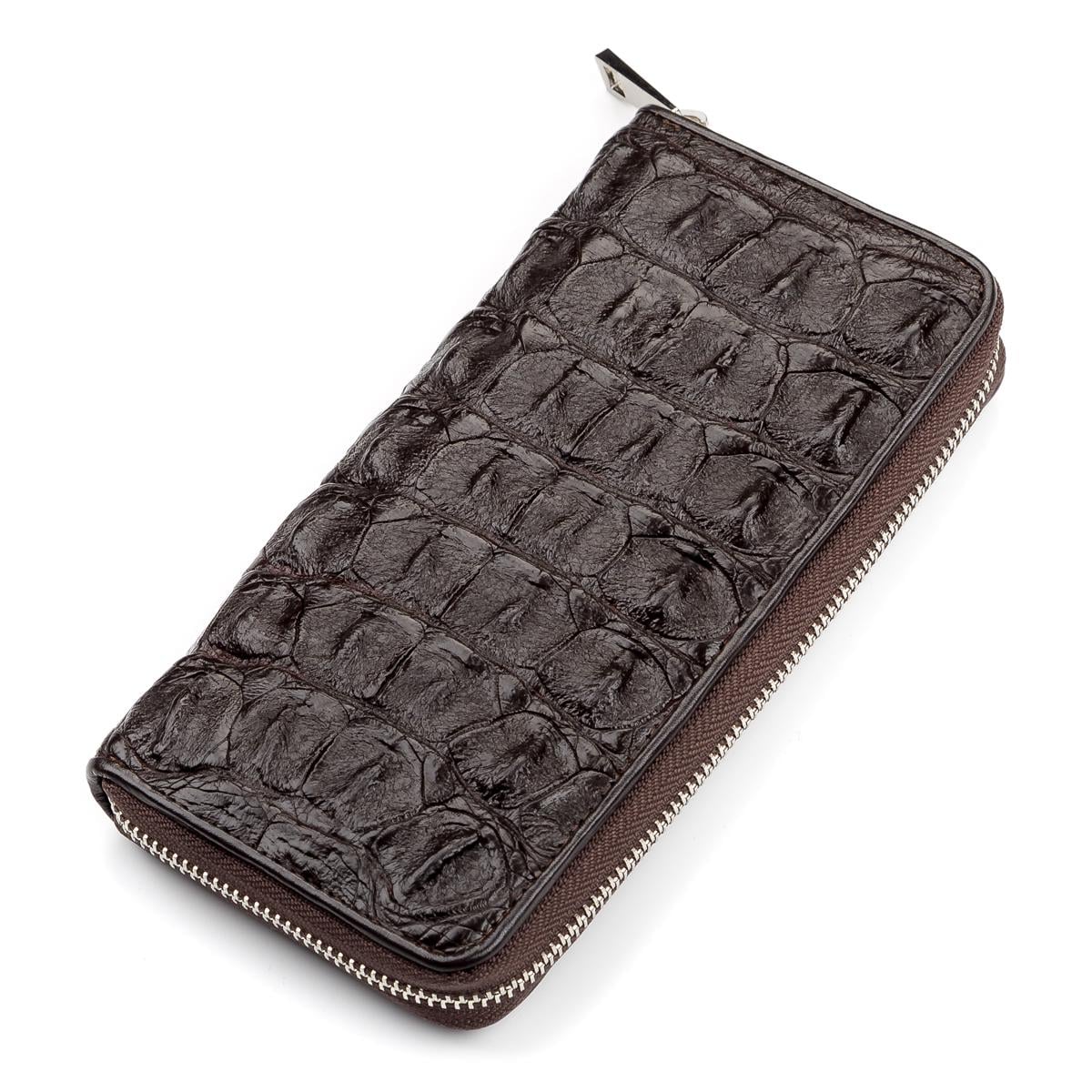 Клатч Crocodile leather 18011 натуральная кожа Коричневый