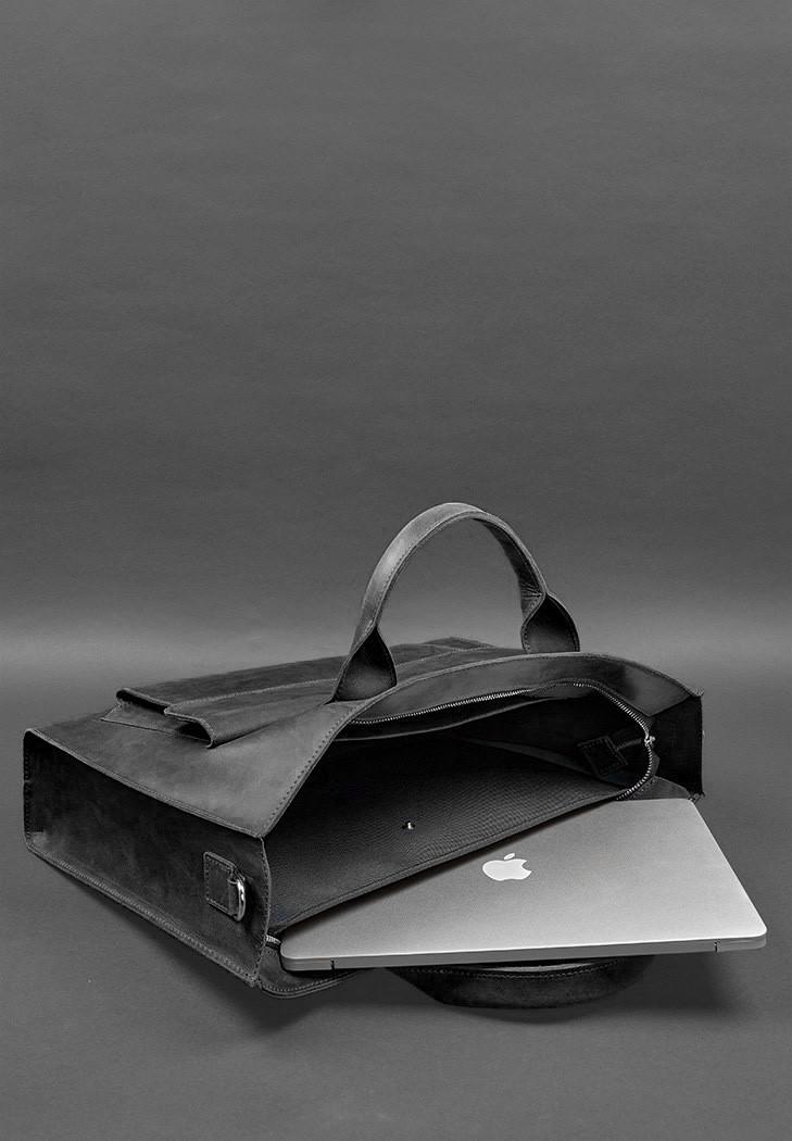 Сумка кожаная для ноутбука и документов универсальная Crazy Horse Черный (A-028135) - фото 9 Сумка кожаная для ноутбука и документов универсальная Crazy Horse Черный (A-028135) - фото 9