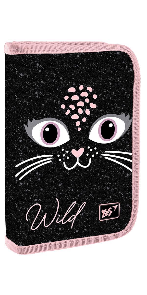 Пенал твердий YES одинарний з двома клапанами HP-04 Wild kitty (533124)