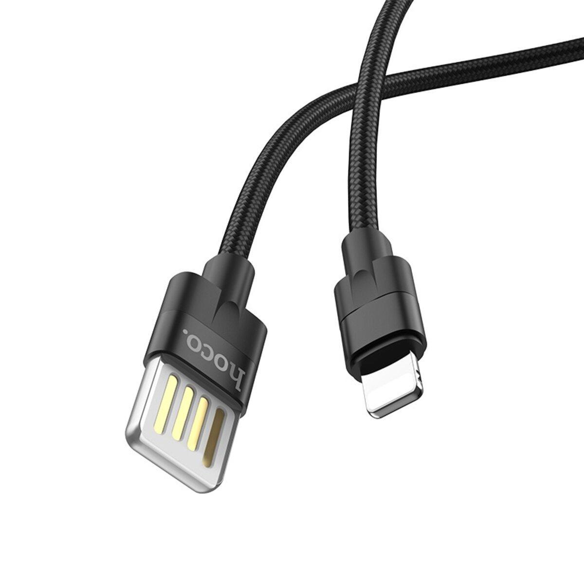 Кабель Hoco U55 USB to Lightning 2,4A 1,2 м Black (6957531096269)