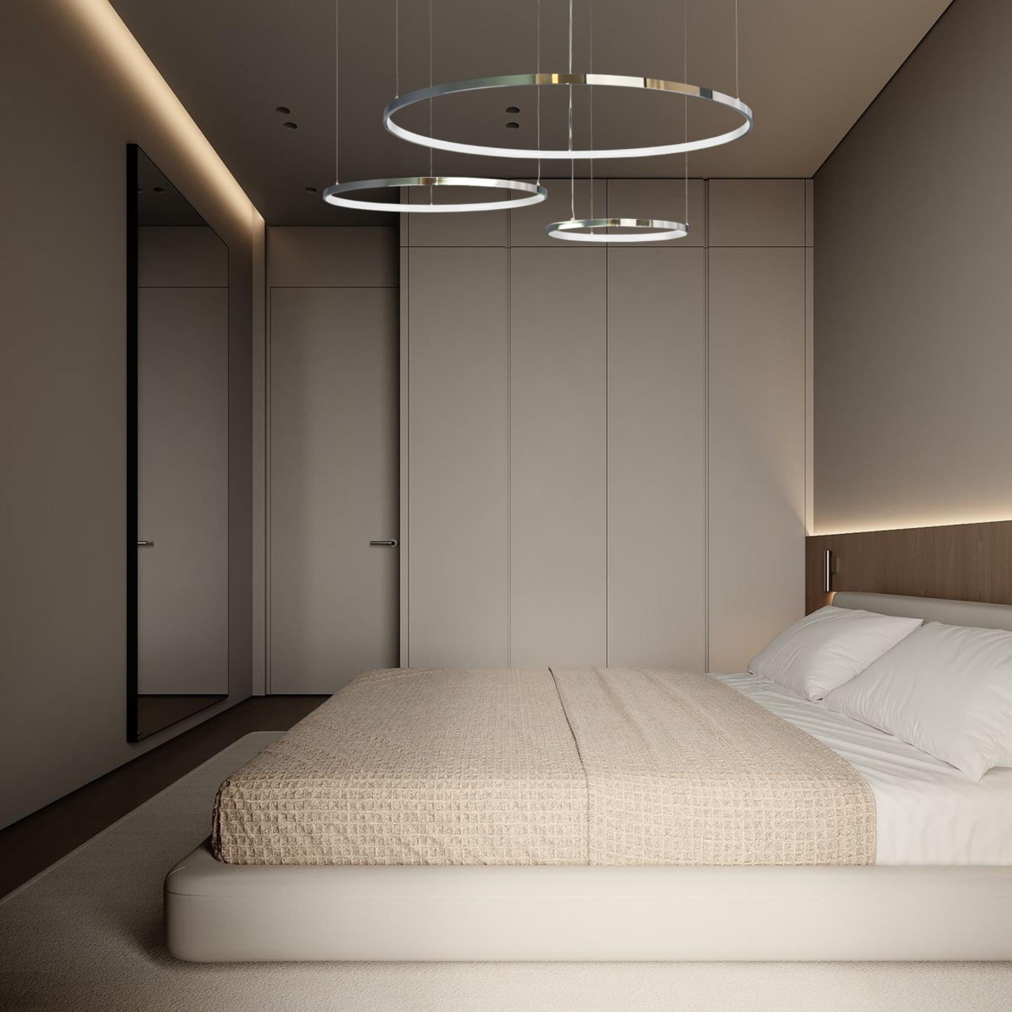 Люстра кільцева Circle 130W 40/60/80 см Хром (52-9832-3B CHROME) - фото 3 Люстра кільцева Circle 130W 40/60/80 см Хром (52-9832-3B CHROME) - фото 3