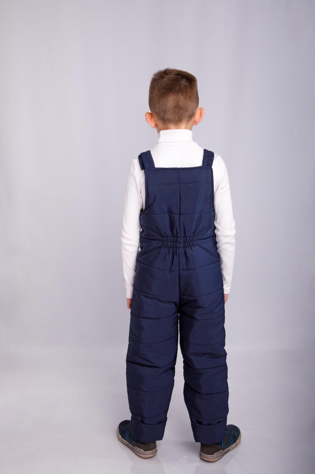 Полукомбинезон детский для девочки теплый зимний на флисе 128 см Синий (пк128с) - фото 2