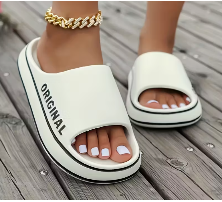 Шлепанцы летние не скользящие ЭВА р. 39 Белый (1307/4)