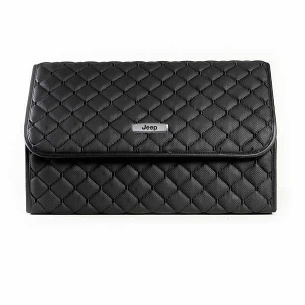 Сумка-органайзер с лого Jeep в багажник CarsBAG Экокожа 30x50x30 см Черный (acb-1036-5-30х50х30-022)