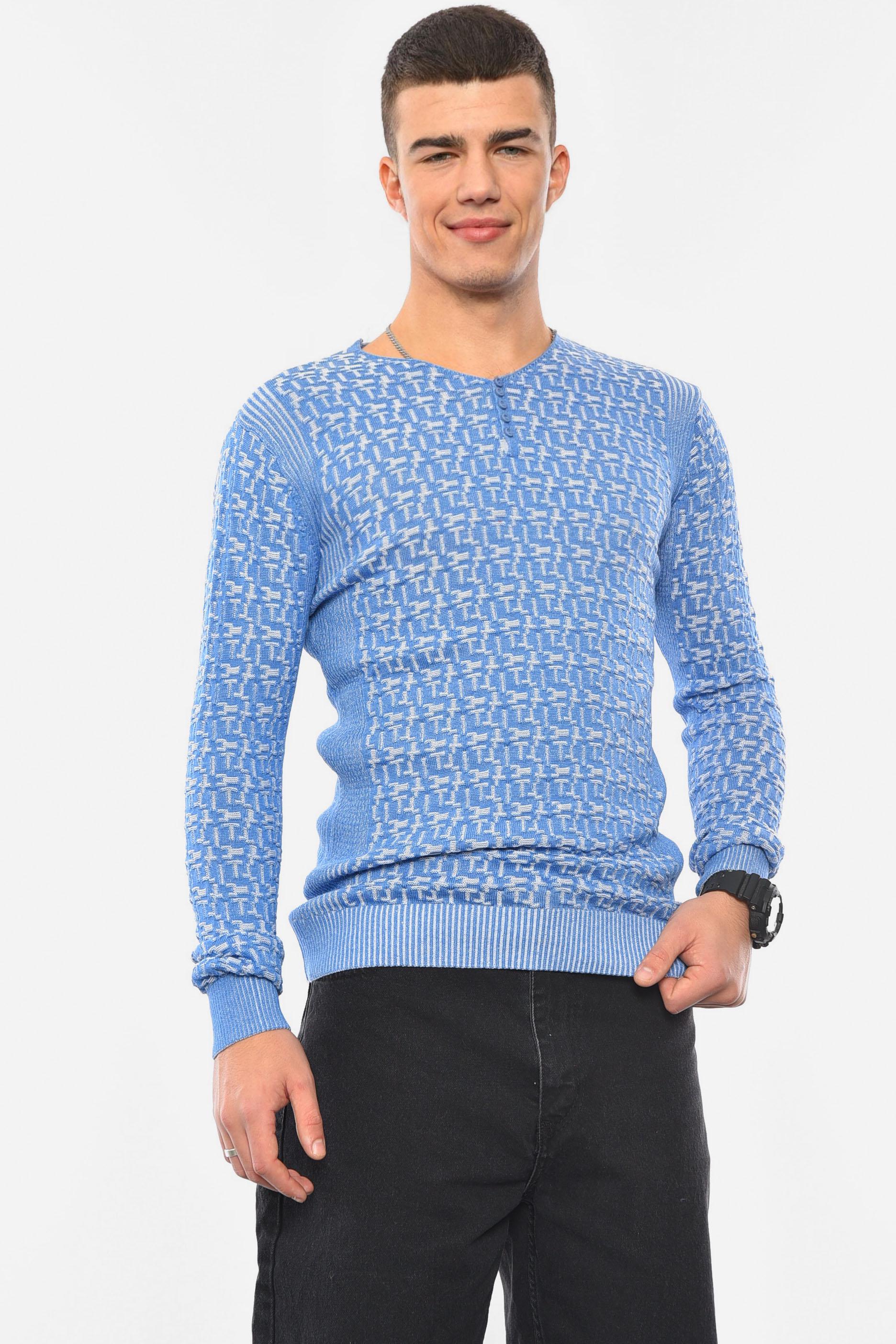 Светр чоловічий M Синій (193570) - фото 2