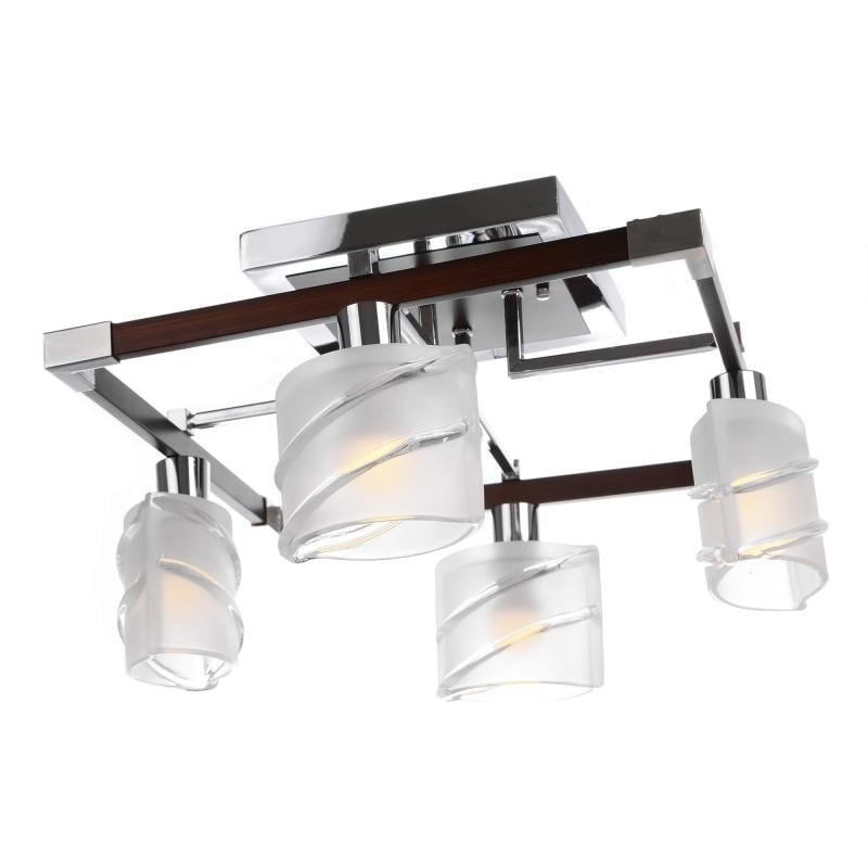 Люстра для кухні стельова Brille BR-588S/4 E14 CH/W