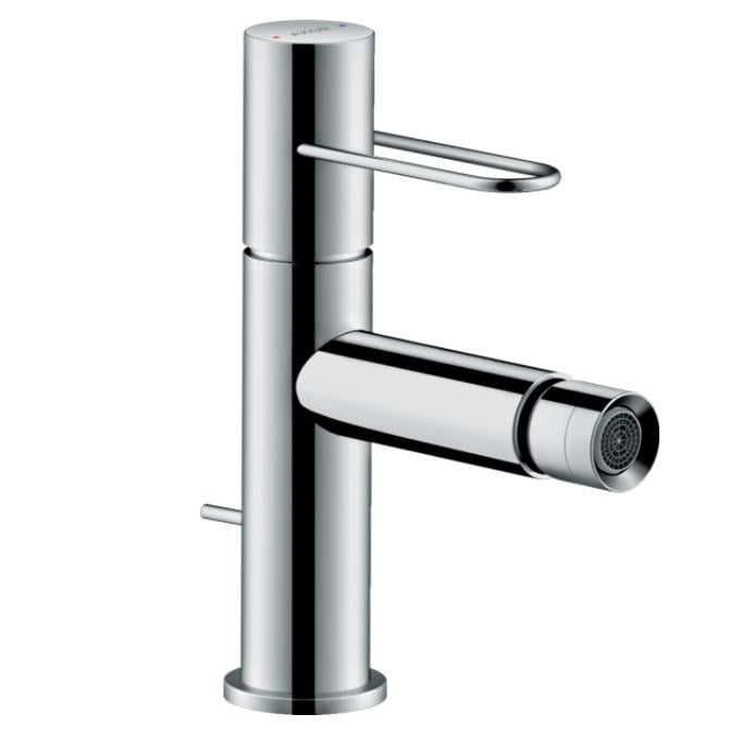 Смеситель для биде Axor Uno с петлевой ручкой Loop и донным клапаном Хром (38211000)