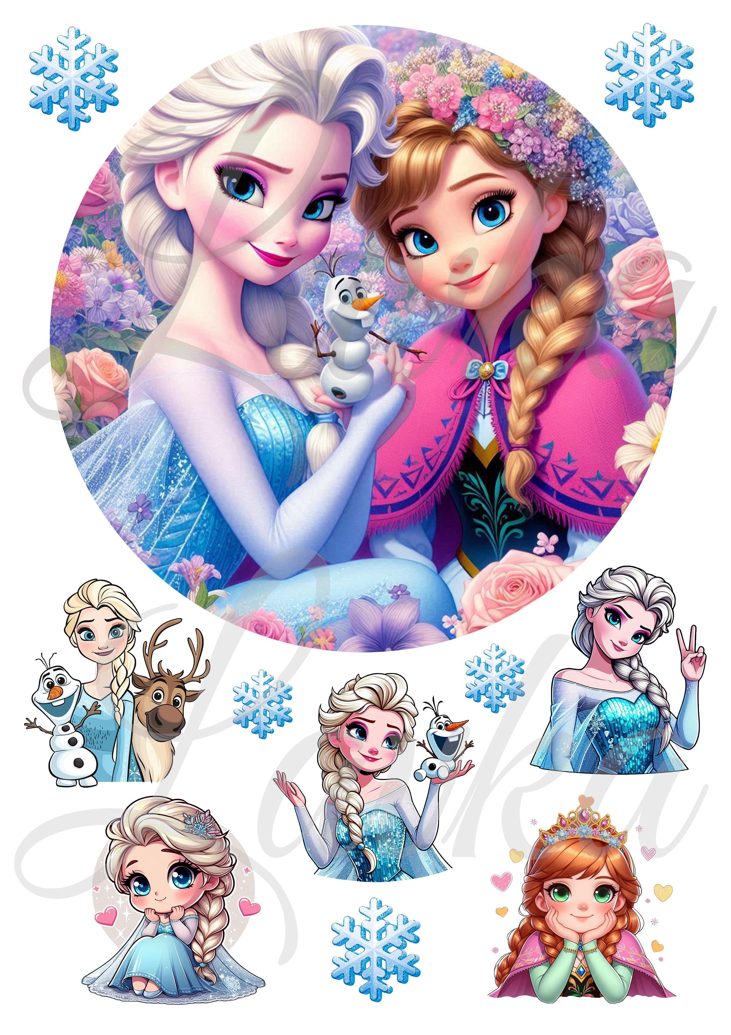 Папір вафельний для торта Крижане серце їстівний декор А4 (502264204)