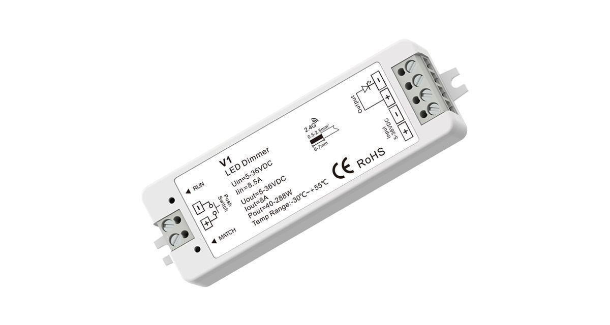 Контроллер LED 5-36VDC 8Aх1CH PUSH-DIM (V1)