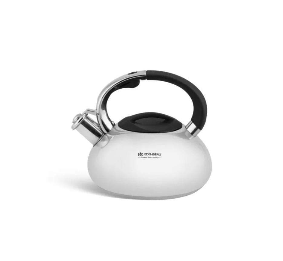 Чайник со свистком Edenberg 3 л с черной ручкой (EB-2435)
