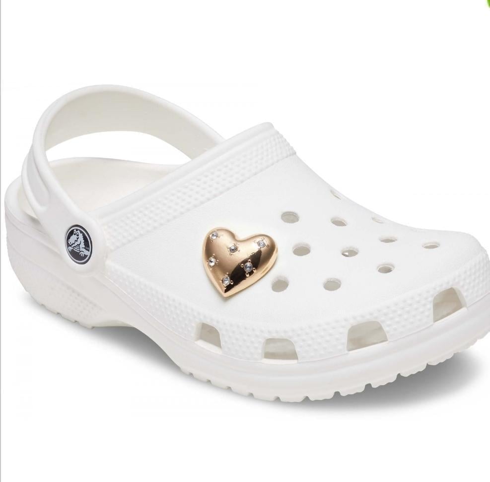 Джибітс на крокси JIBBITZ Crocs Серце з камінцями металеве (2243169037)