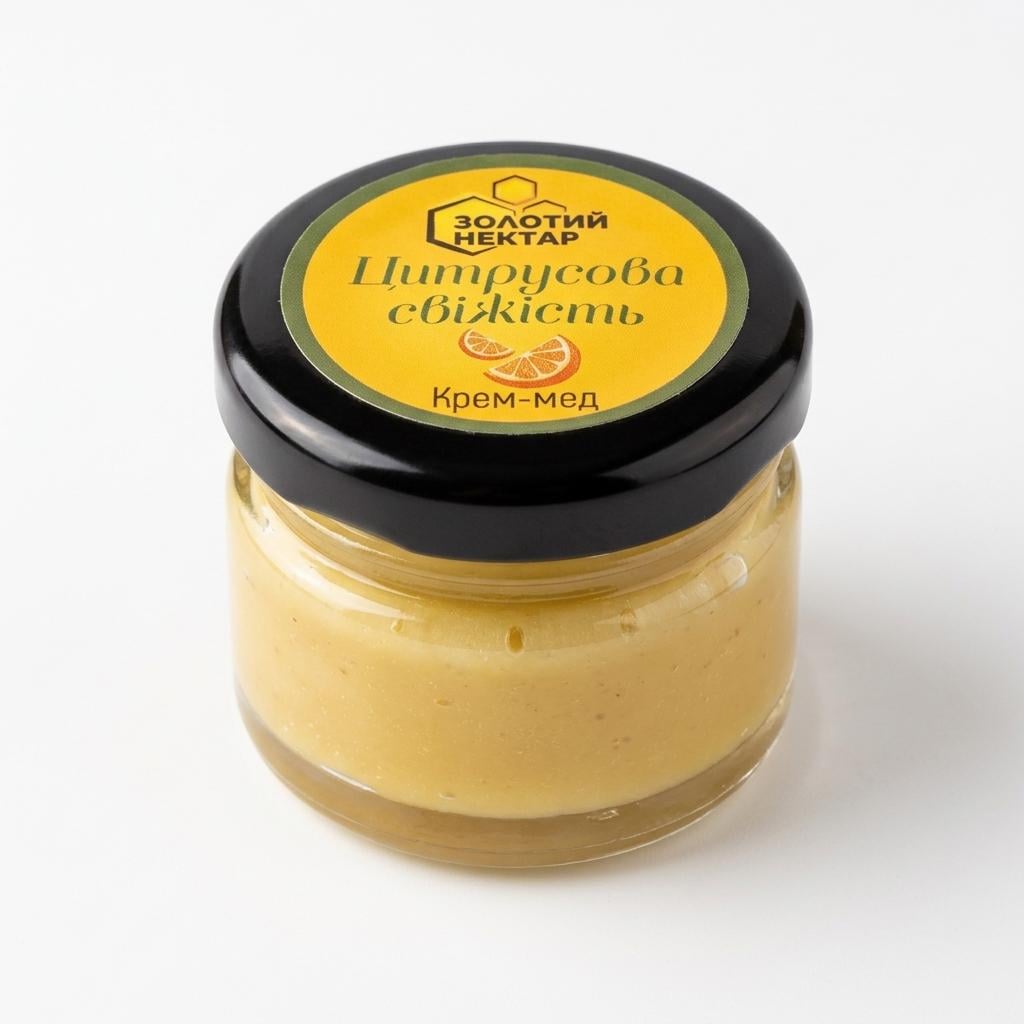 Крем-мед Золотой Нектар Цитрусовая свежесть Апельсин натуральный медовый десерт 50 г Крем-мед Золотой Нектар Цитрусовая свежесть Апельсин натуральный медовый десерт 50 г