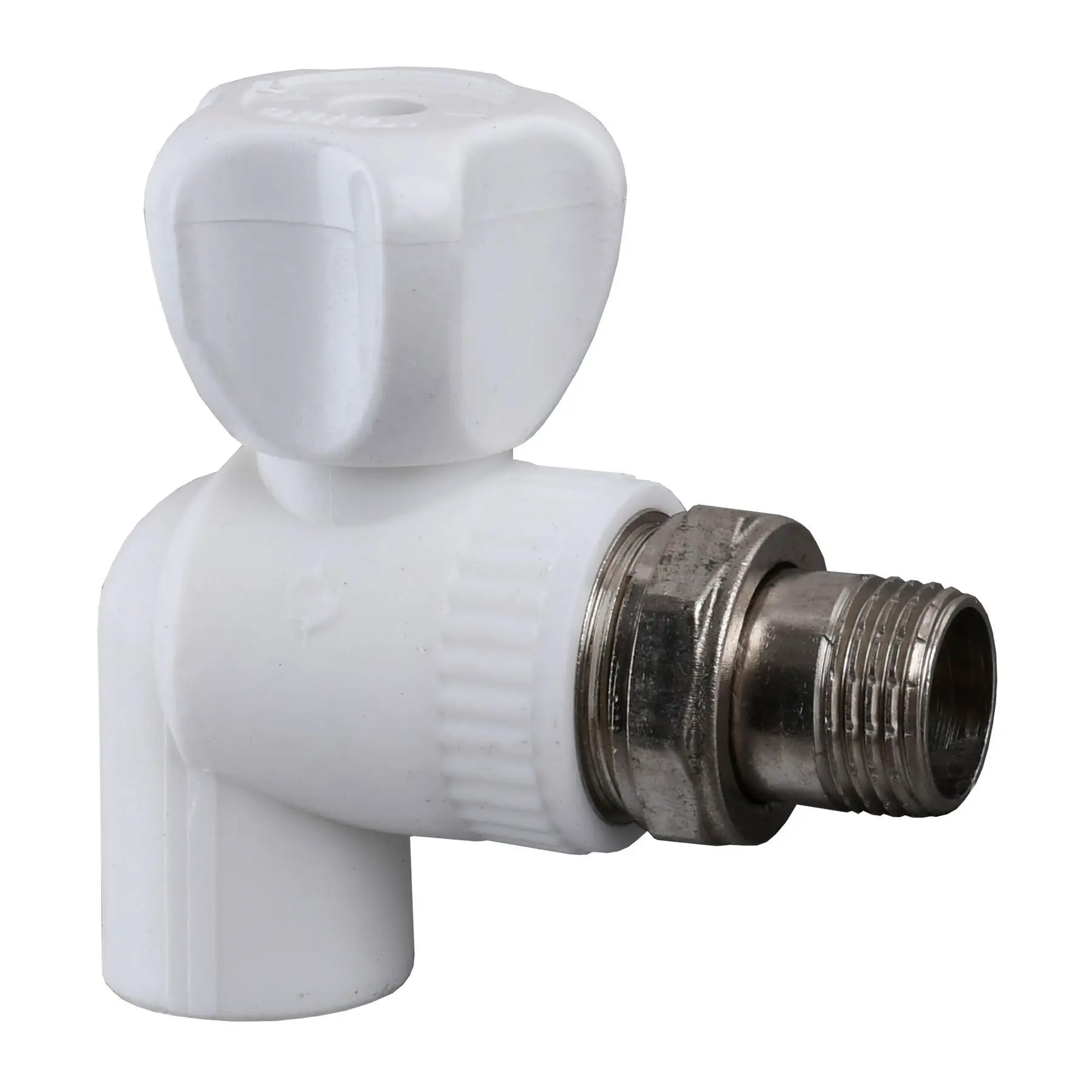 Кран радиаторный угловой KALDE 22014 PPR ⌀ 25x3/4" Белый (GSR-000017876)