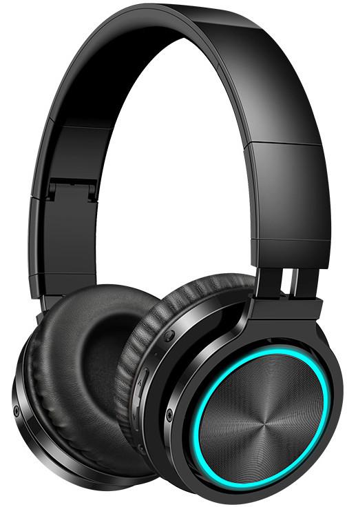 Наушники беспроводные Picun B12 Bluetooth RGB с функцией плеера Black (3_01835)