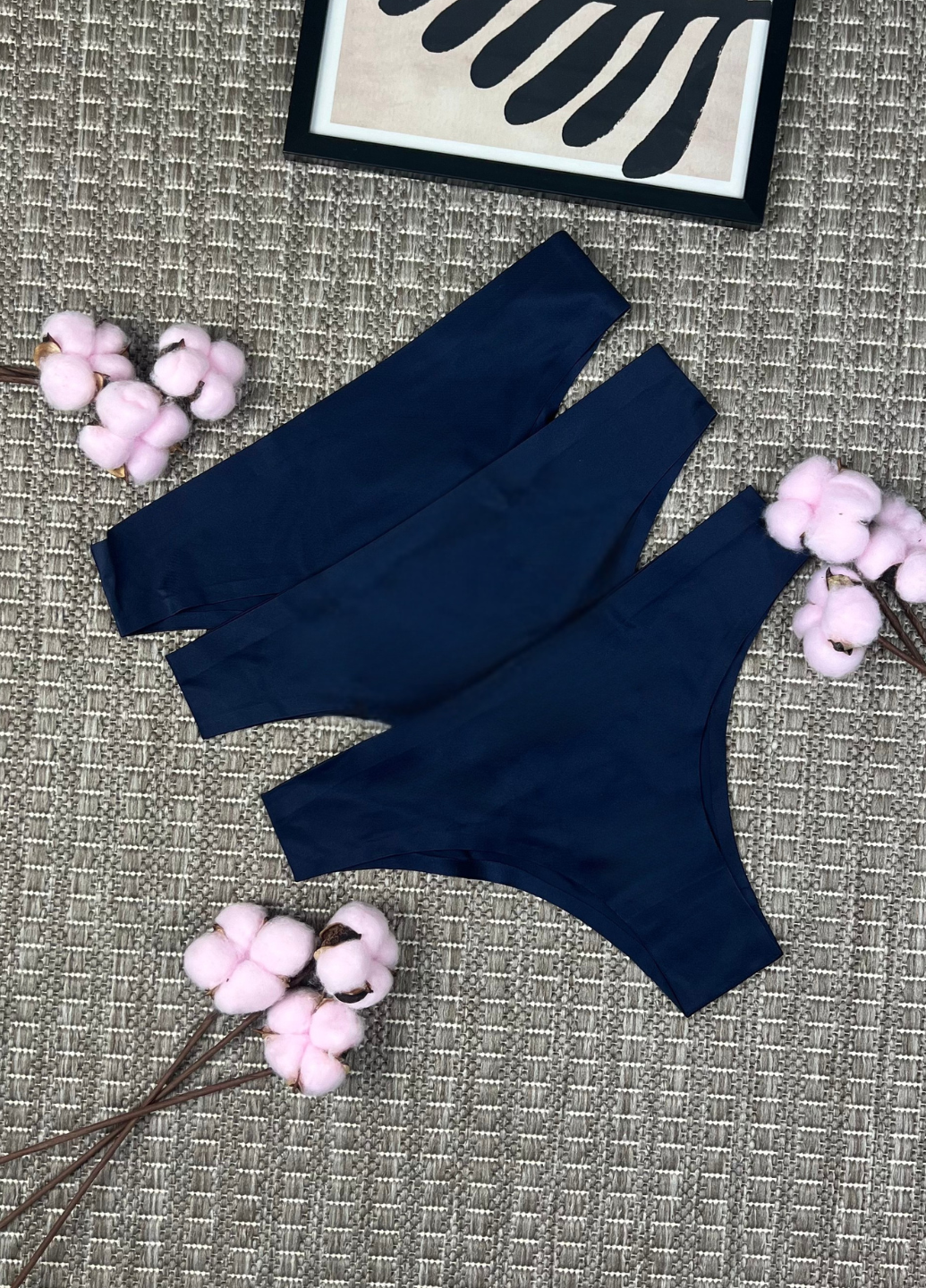 Трусы женские бесшовные бразилианы гладкие однотонные повседневных M 3 шт. Темно-синий (NB55010/M) Трусы женские бесшовные бразилианы гладкие однотонные повседневных M 3 шт. Темно-синий (NB55010/M)