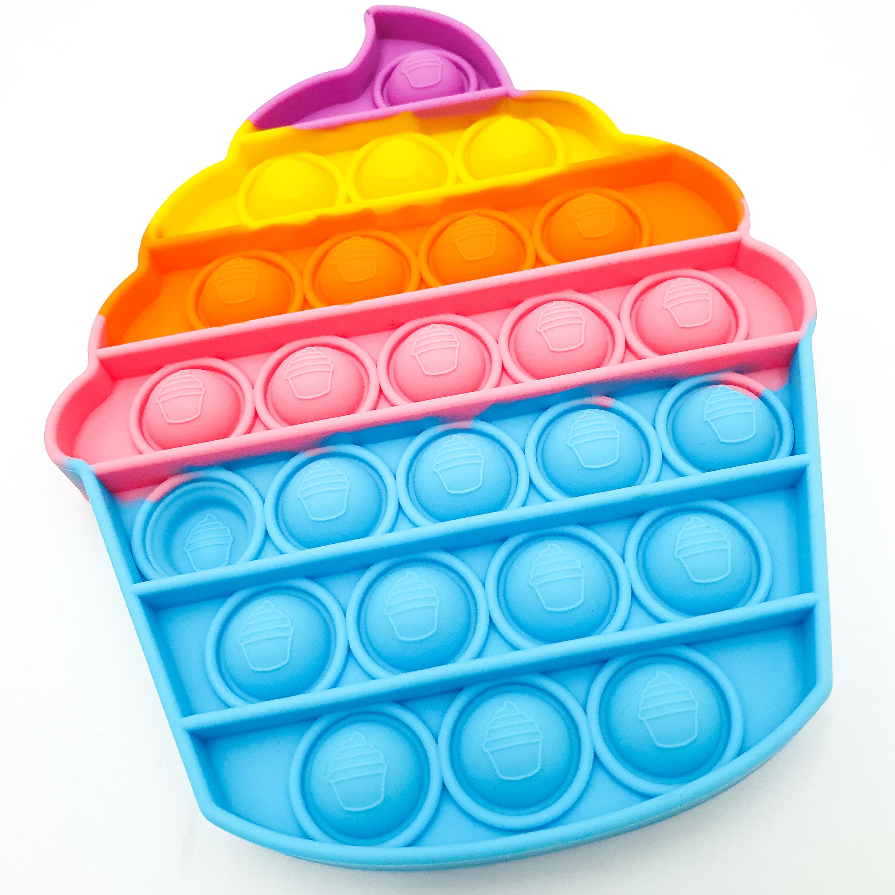 Сенсорна іграшка антистрес силіконова нескінченна пупирка поп ит щільний UKC Pop It Fidget морозиво
