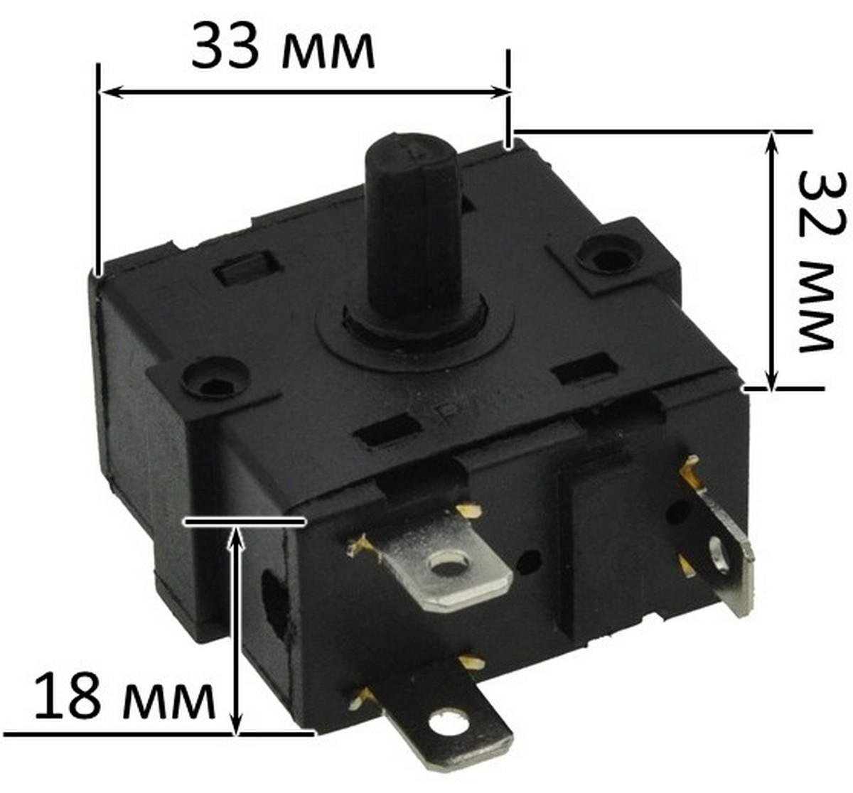 Переключатель режимов масляного обогревателя 15А 3 контакта С-8 (tr004) - фото 2 Переключатель режимов масляного обогревателя 15А 3 контакта С-8 (tr004) - фото 2